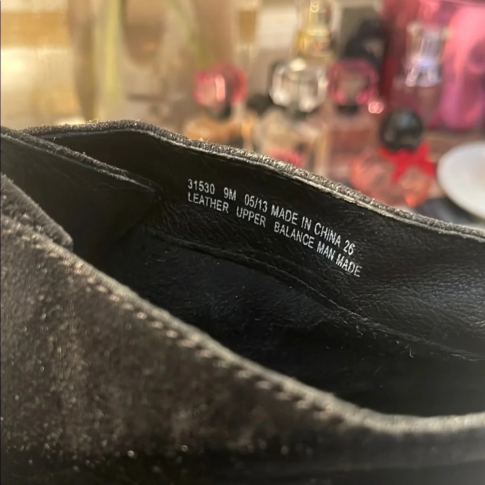 Clarks Black Ankle Suede Boots with Classic Laces - Picture 10 of 16